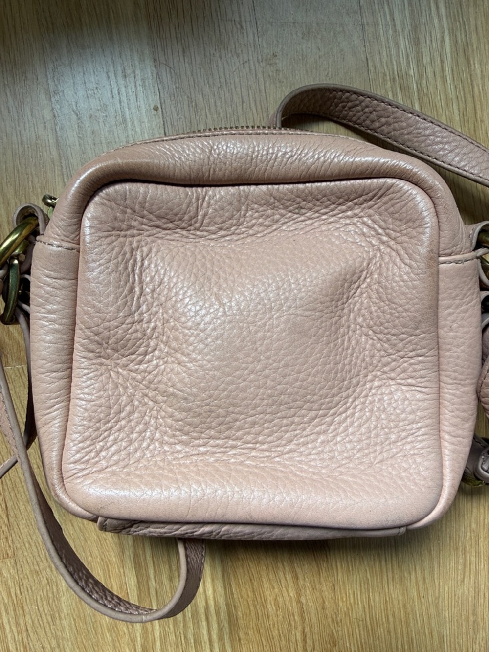 J. Crew Blush Pebbled Leather Crossbody with Gold Hardware - Picture 8 of 16